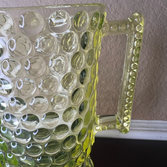 Antique 1880 EAPG Attenbury and Co Polka Dot Pitcher, Early American Pressed Gla - Picture 2 of 10